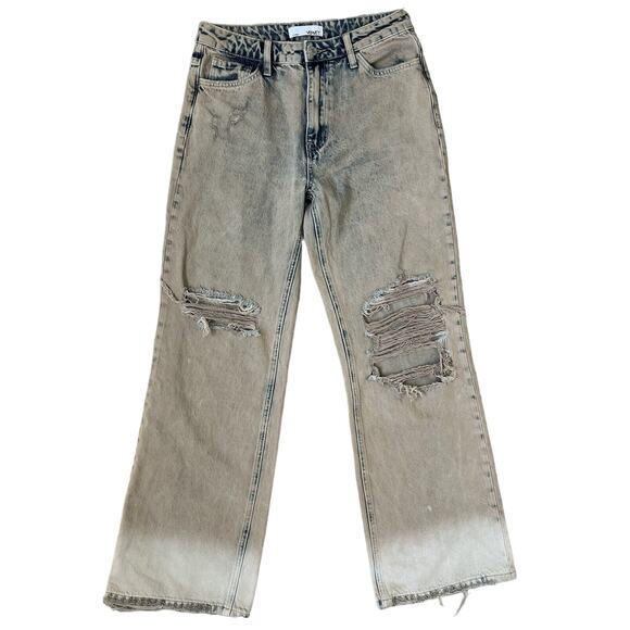 Vervet Acid Wash - Super High Rise 90s Crop Flare Jeans, Women’s 28, Grungecore - Picture 1 of 6